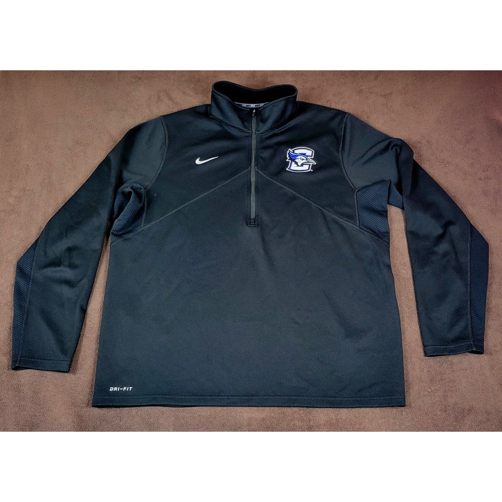 Nike Creighton Bluejays Dri-FIT Quarter Zip Pullover Mens XL Black Jacket